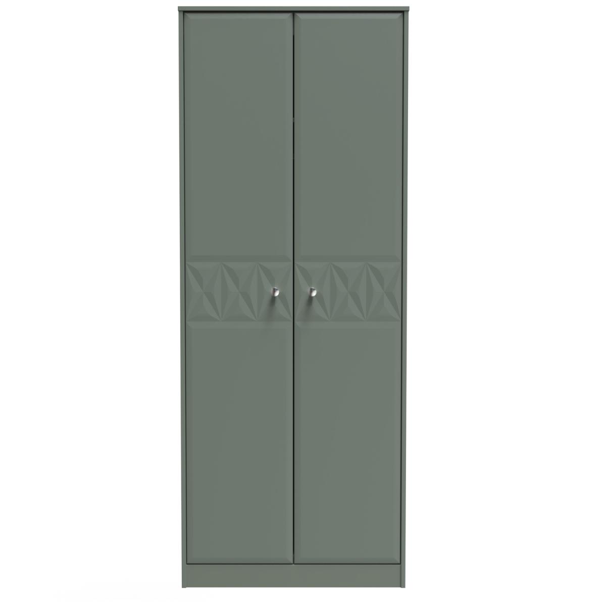 Pixel Ready Assembled Tall Plain Wardrobe - Reed Green – image 5