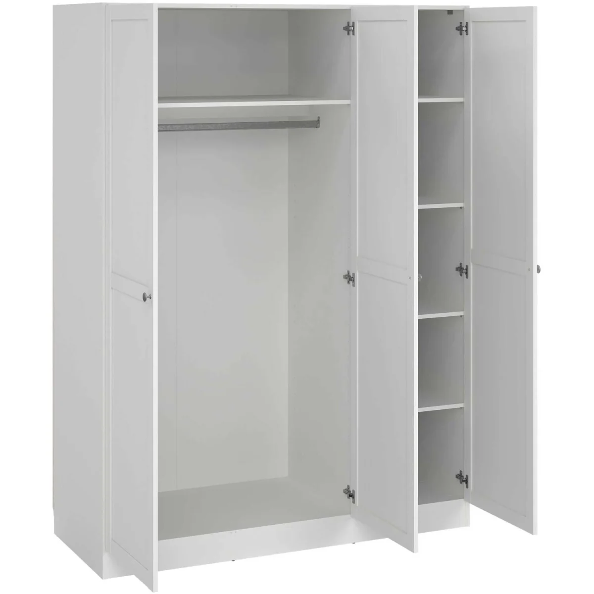 Cherryfern 3-Door Tall White Matt Wooden Wardrobe - White – image 6