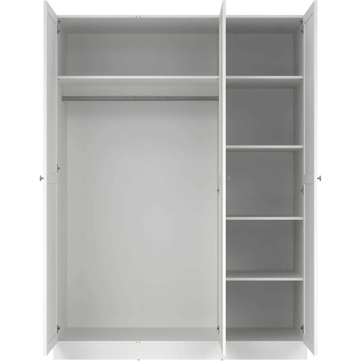 Cherryfern 3-Door Tall White Matt Wooden Wardrobe - White – image 7