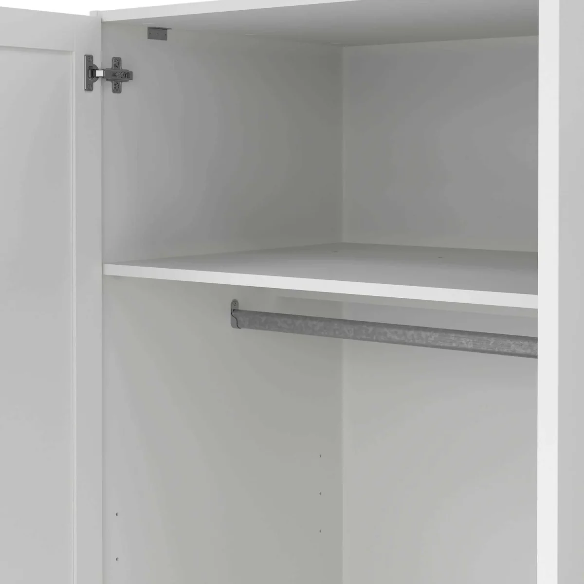 Cherryfern 3-Door Tall White Matt Wooden Wardrobe - White – image 8