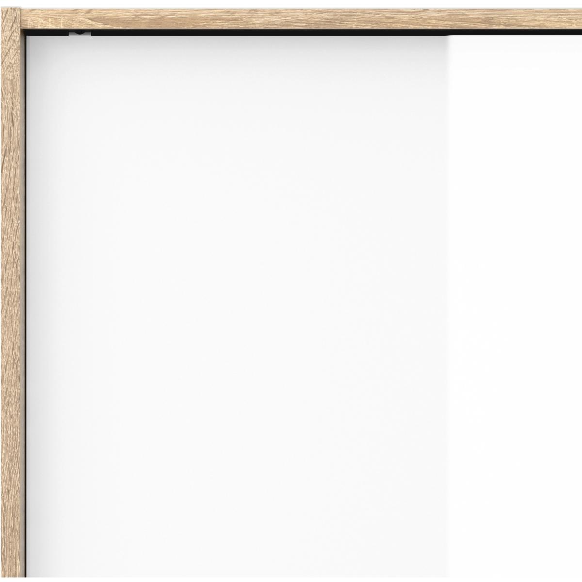 Mia Two Door Four Drawer Wardrobe - Oak, White Gloss – image 8