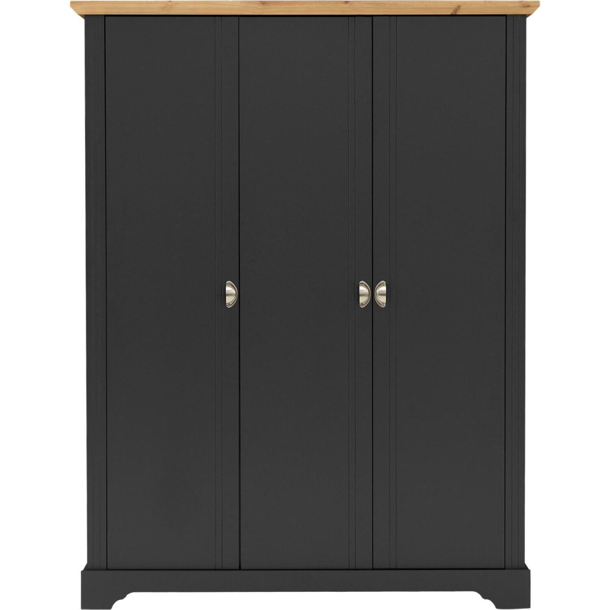 Toledo 3 Door Wardrobe - Grey – image 2