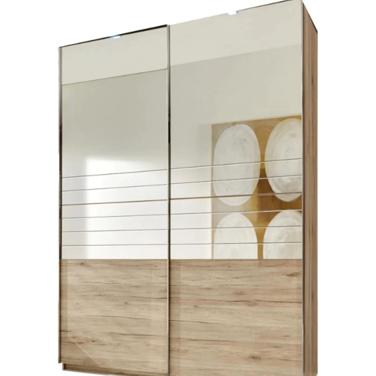 Add On F 250cm 2 Door Mirror Sliding Wardrobe - Oak – image 3