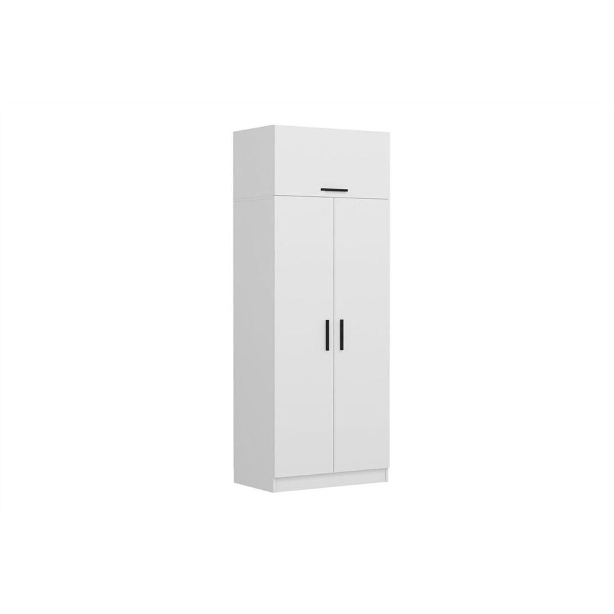 Kale 2 Doors Wardrobe white - White – image 3