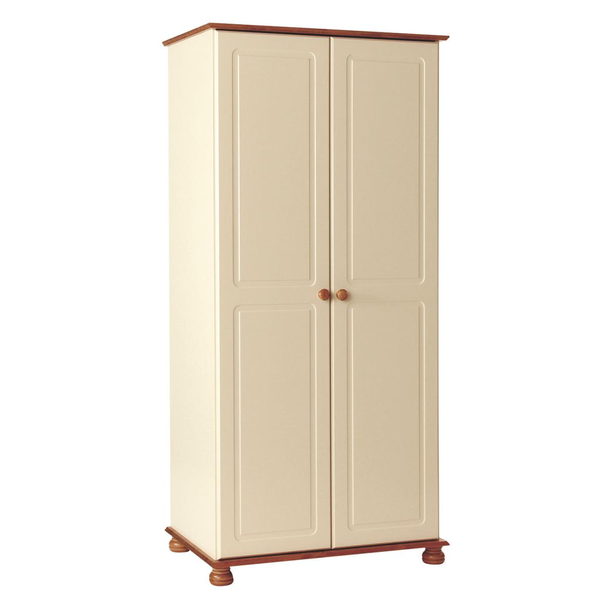 Copenhagen 2-Door Wardrobe - Cream and Pine – image 2