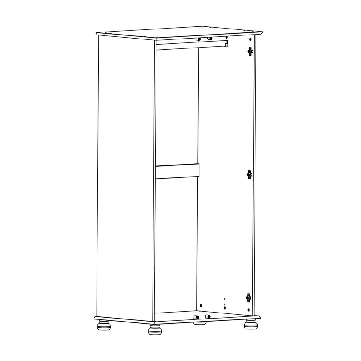 Copenhagen 2-Door Wardrobe - Cream and Pine – image 7