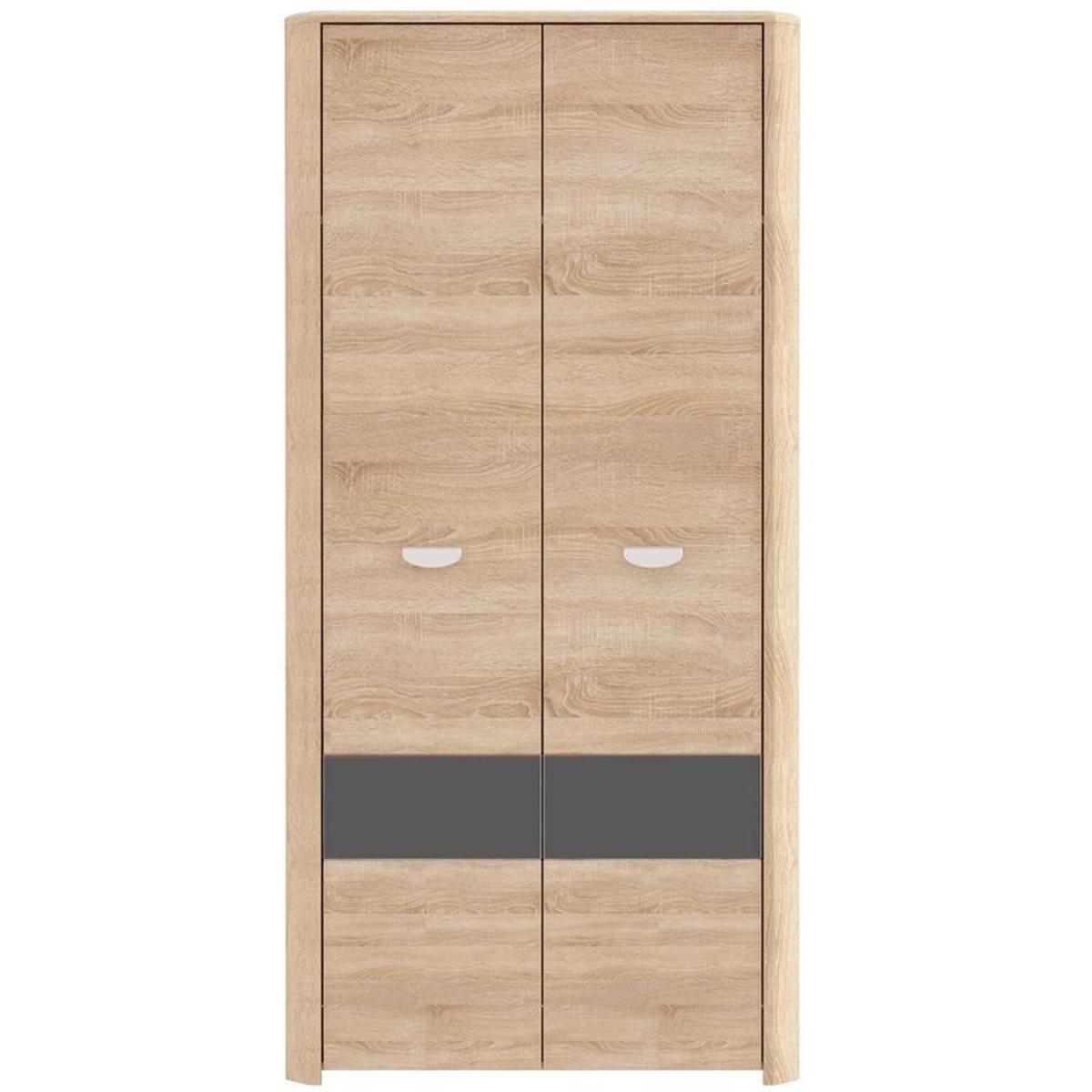 Large 2 Door Light Oak Wardrobe - Sonoma Oak – image 2