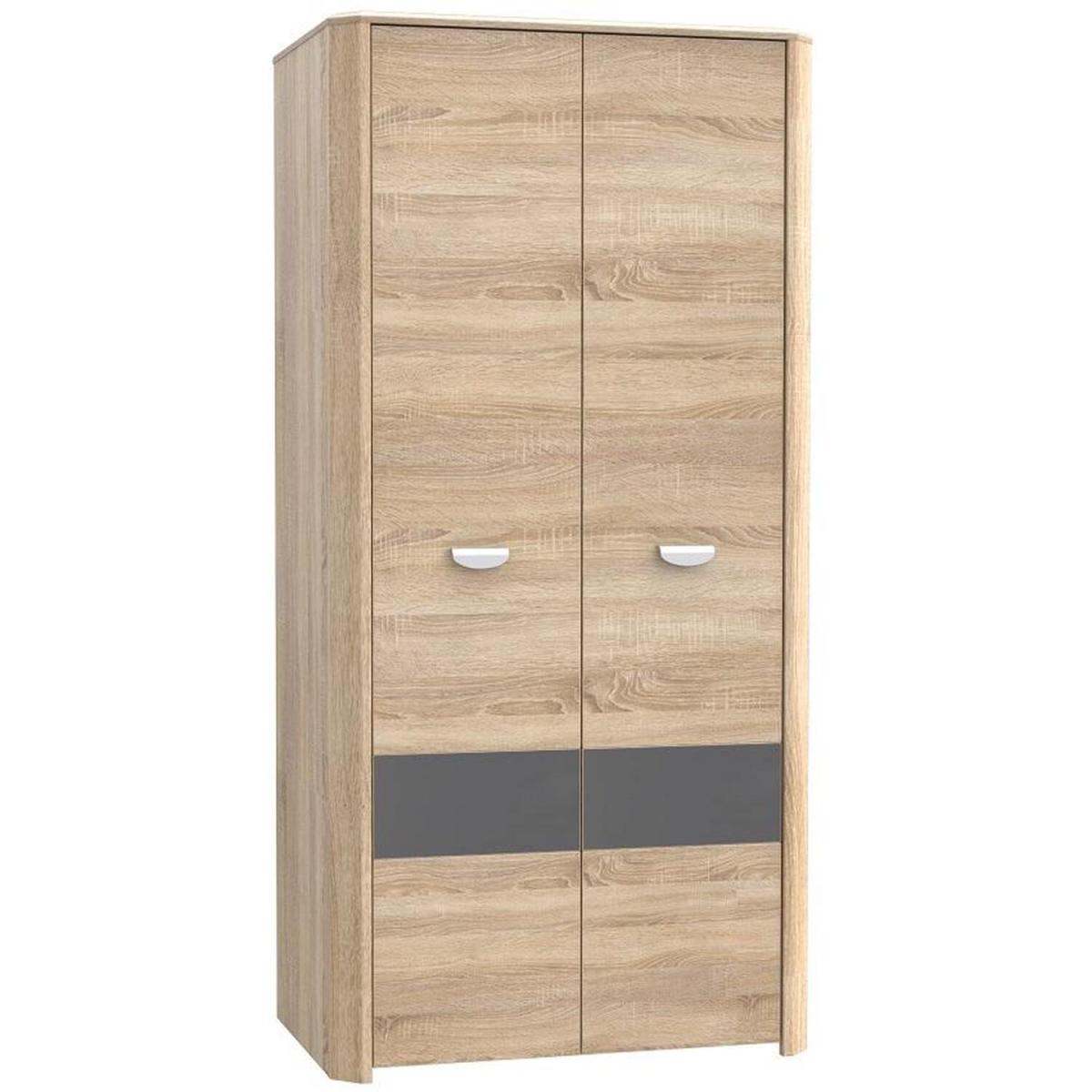 Large 2 Door Light Oak Wardrobe - Sonoma Oak – image 3