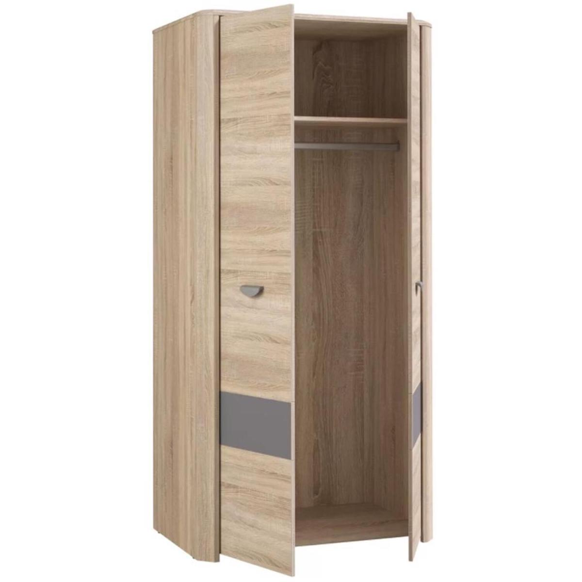Large 2 Door Light Oak Wardrobe - Sonoma Oak – image 4