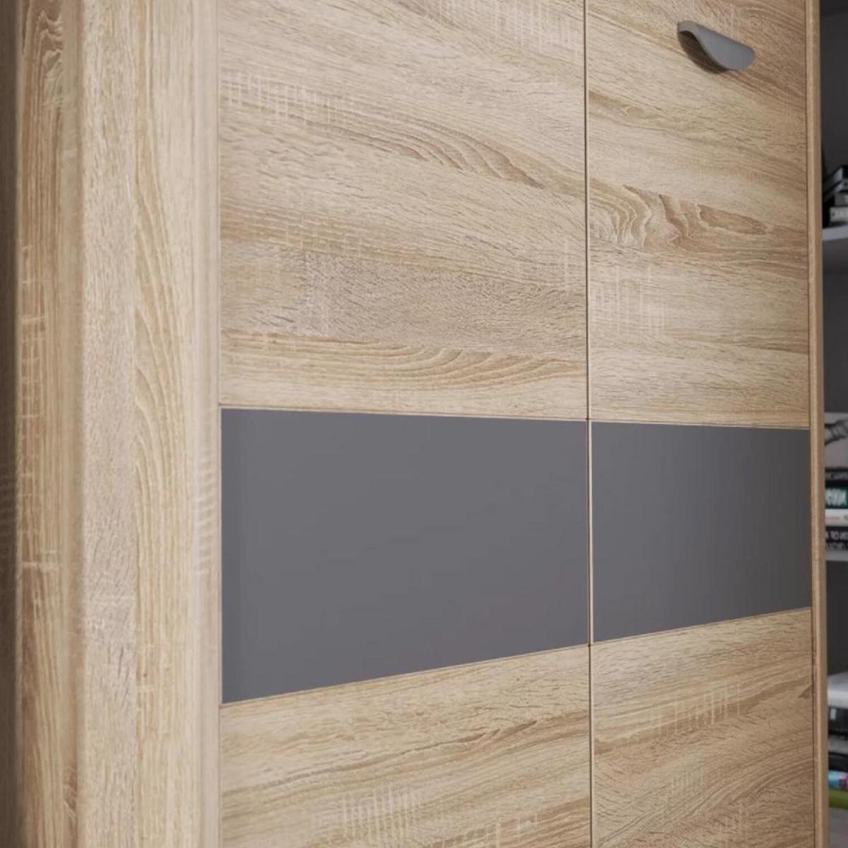 Large 2 Door Light Oak Wardrobe - Sonoma Oak – image 5