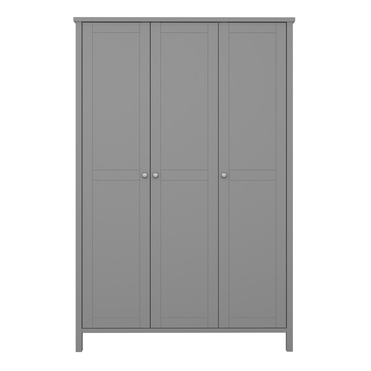 Tromso Three Door Wardrobe - Grey – image 2