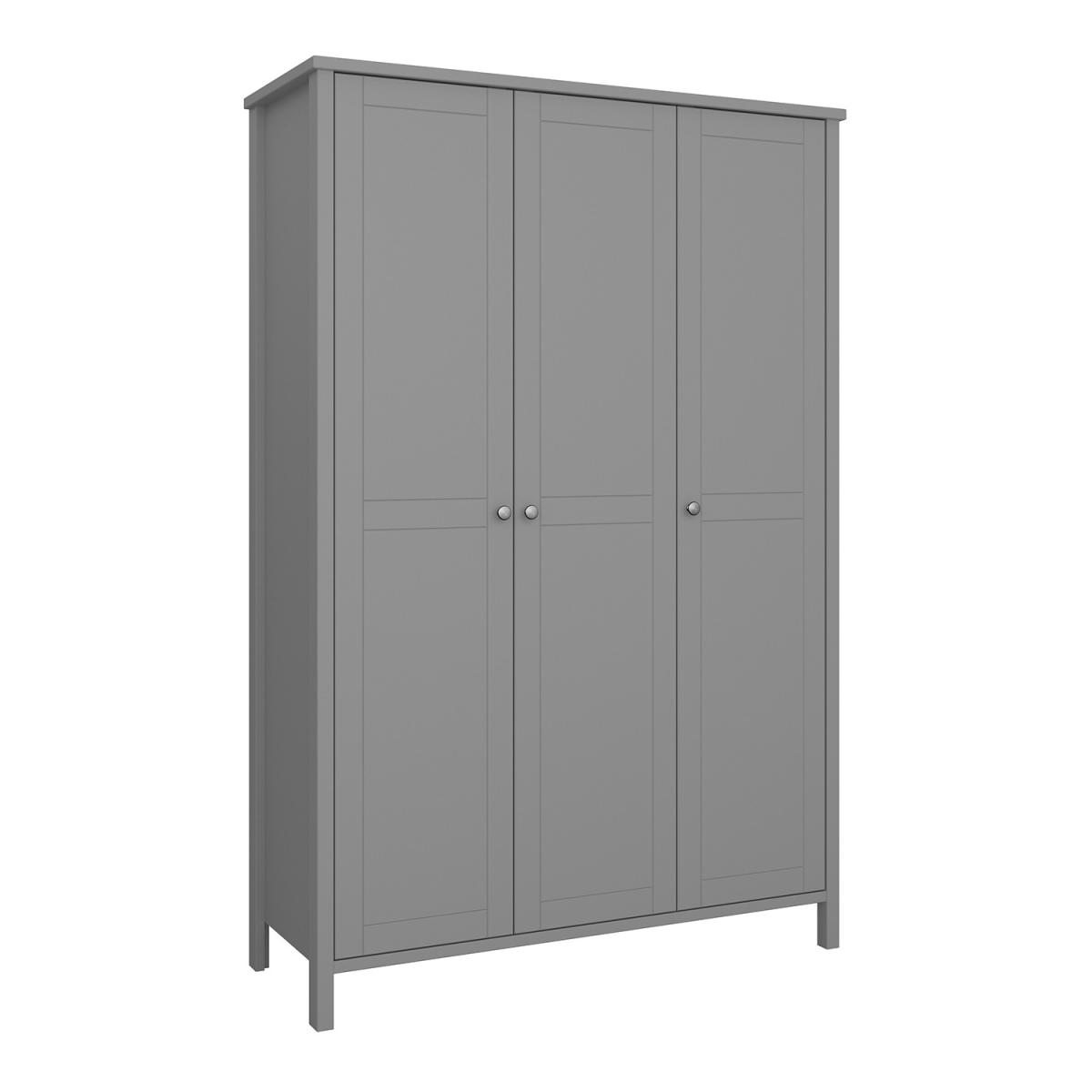 Tromso Three Door Wardrobe - Grey – image 3