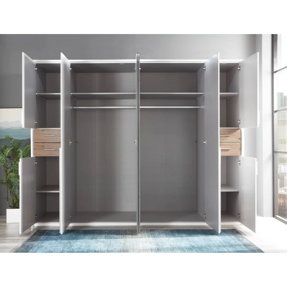 Vegas Graphite 6 Door Wardrobe - Graphite – image 4