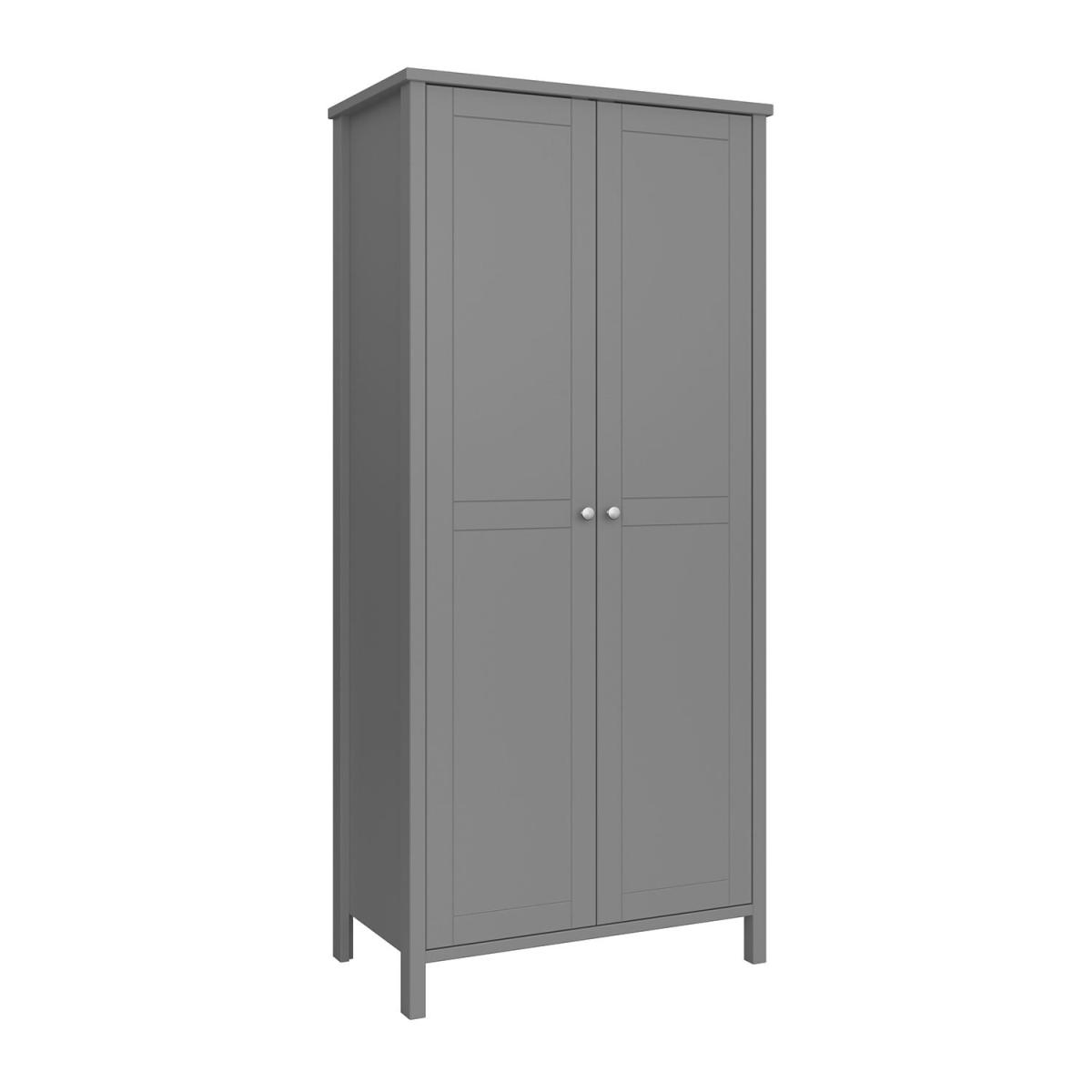 Tromso 2-Door Wardrobe - Grey – image 2