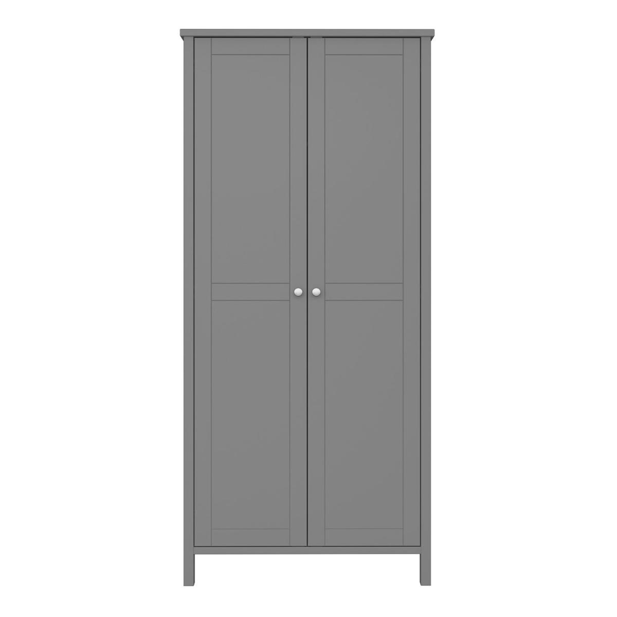 Tromso 2-Door Wardrobe - Grey – image 3