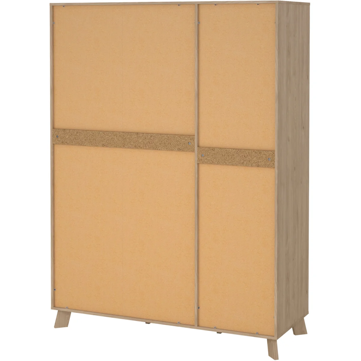 Ikast Wardrobe 3 Doors and 2 Drawers with Mirror in Jackson Hickory and White - Jackson Hickory & White – image 5