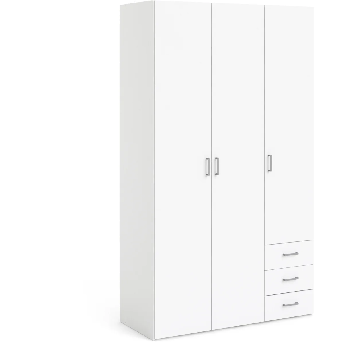 Space Wardrobe 3 Doors 3 Drawers - White – image 2