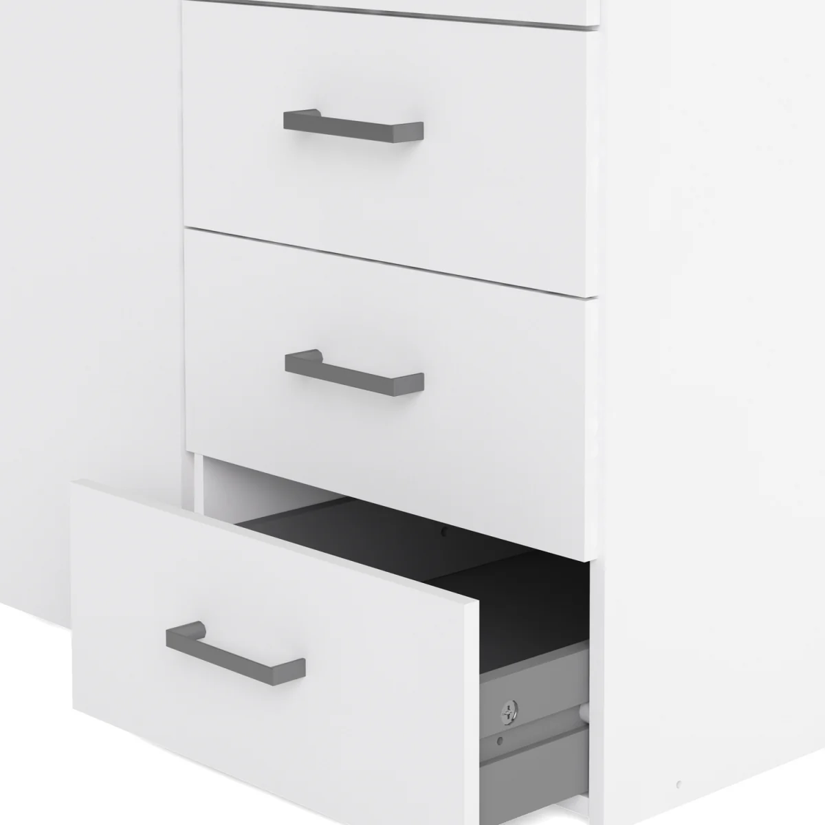 Space Wardrobe 3 Doors 3 Drawers - White – image 9