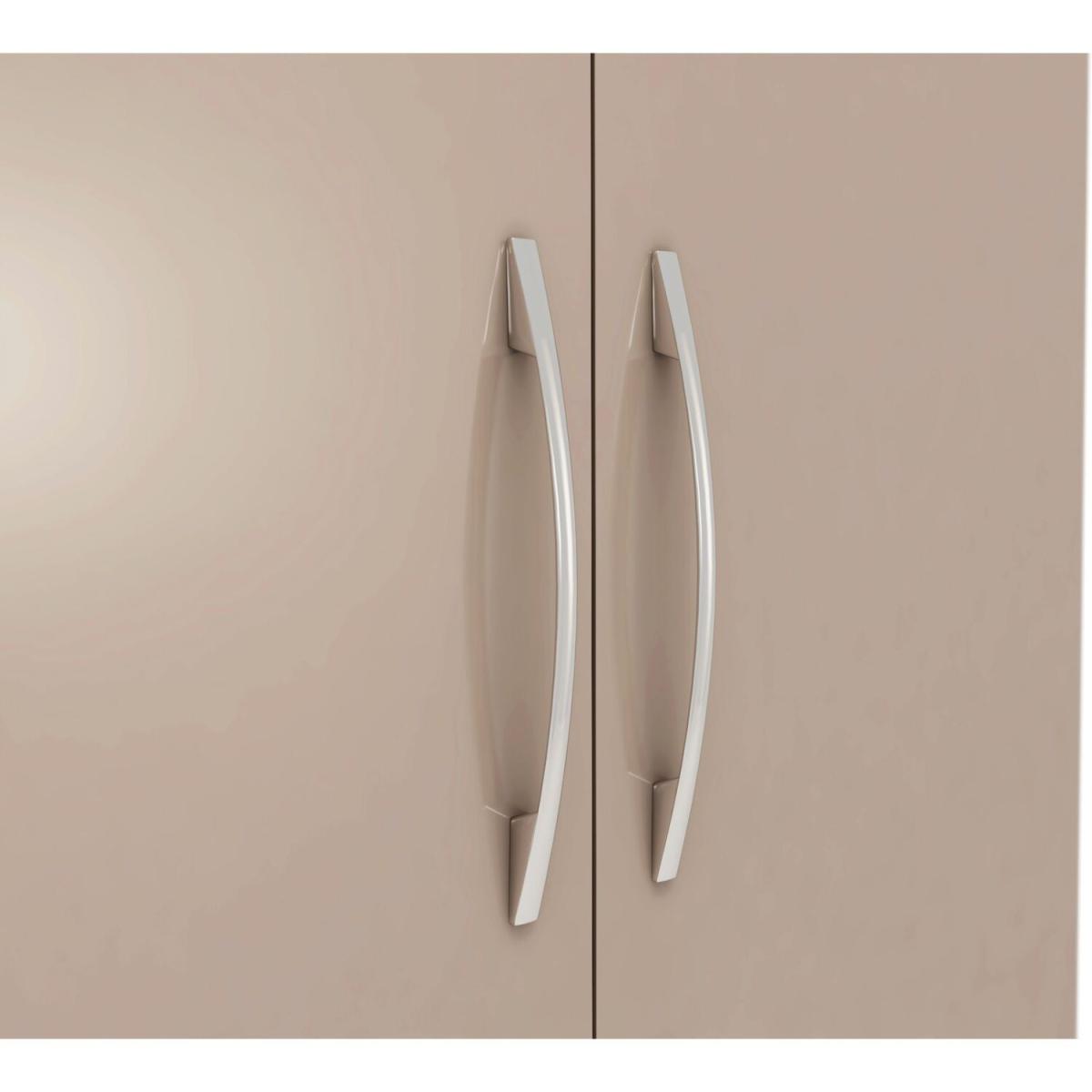 Nevada Petite Open Shelf Wardrobe - Oyster Gloss, Light Oak / Oyster Gloss, Light Oak – image 5