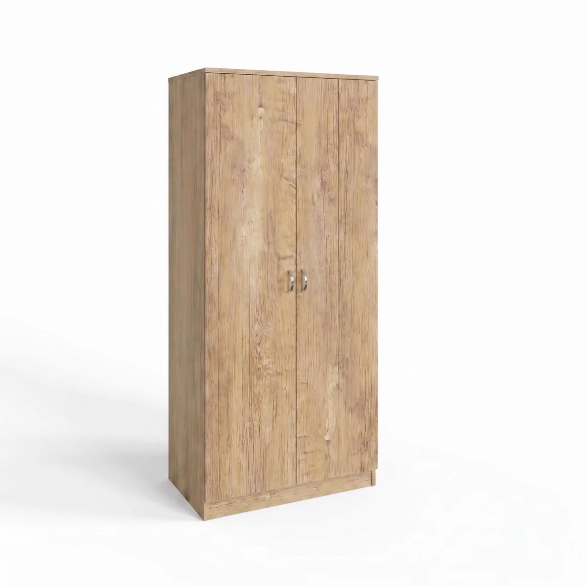 FWStyle Promo Oak 2 Door Double Wardrobe Tall Modern Design - Oak – image 4