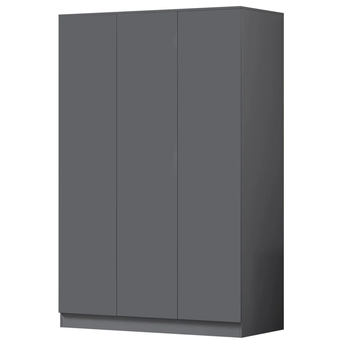 FWStyle Matt 3 Door Wardrobe Scandinavian Style push to Open No Handle - Grey – image 4