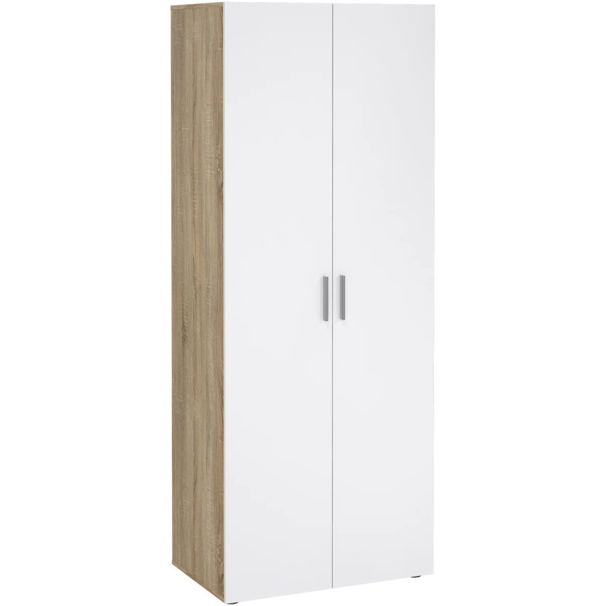 Pepe Wardrobe with 2 Doors in Oak with White High Gloss - Oak & White High Gloss – image 2