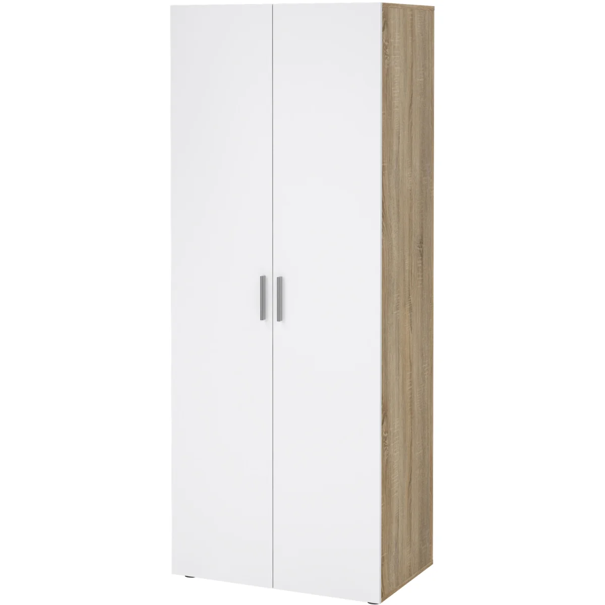 Pepe Wardrobe with 2 Doors in Oak with White High Gloss - Oak & White High Gloss – image 6
