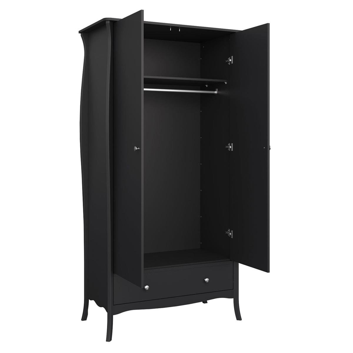 Baroque Double Wardrobe  - Black – image 4