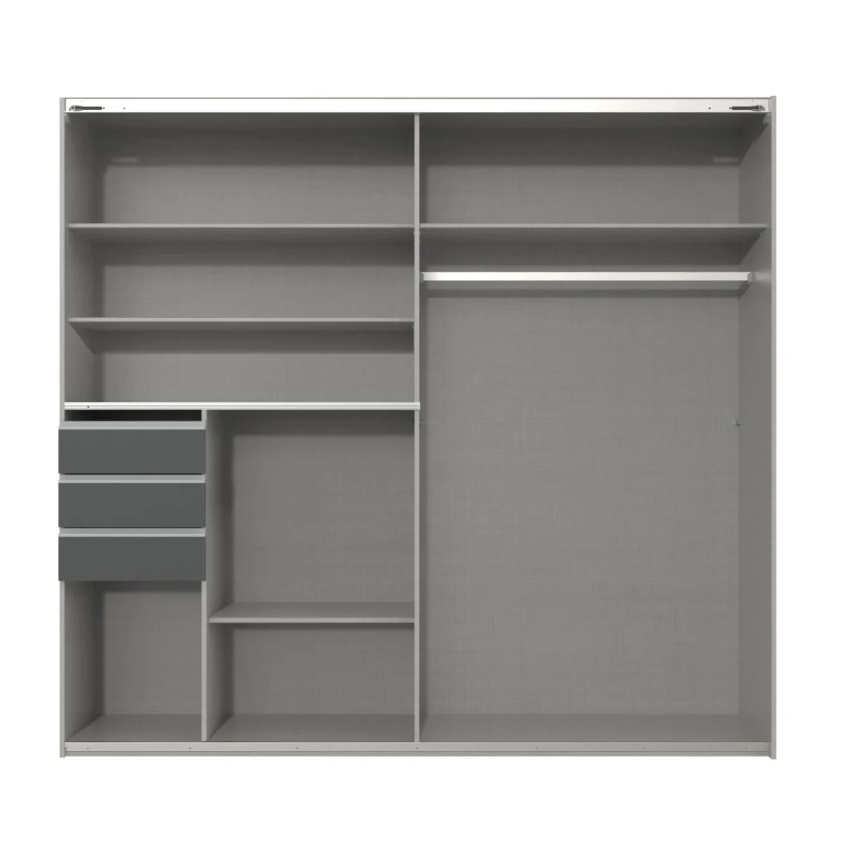 Bremen 2 Door Sliding White Wardrobe - White – image 4