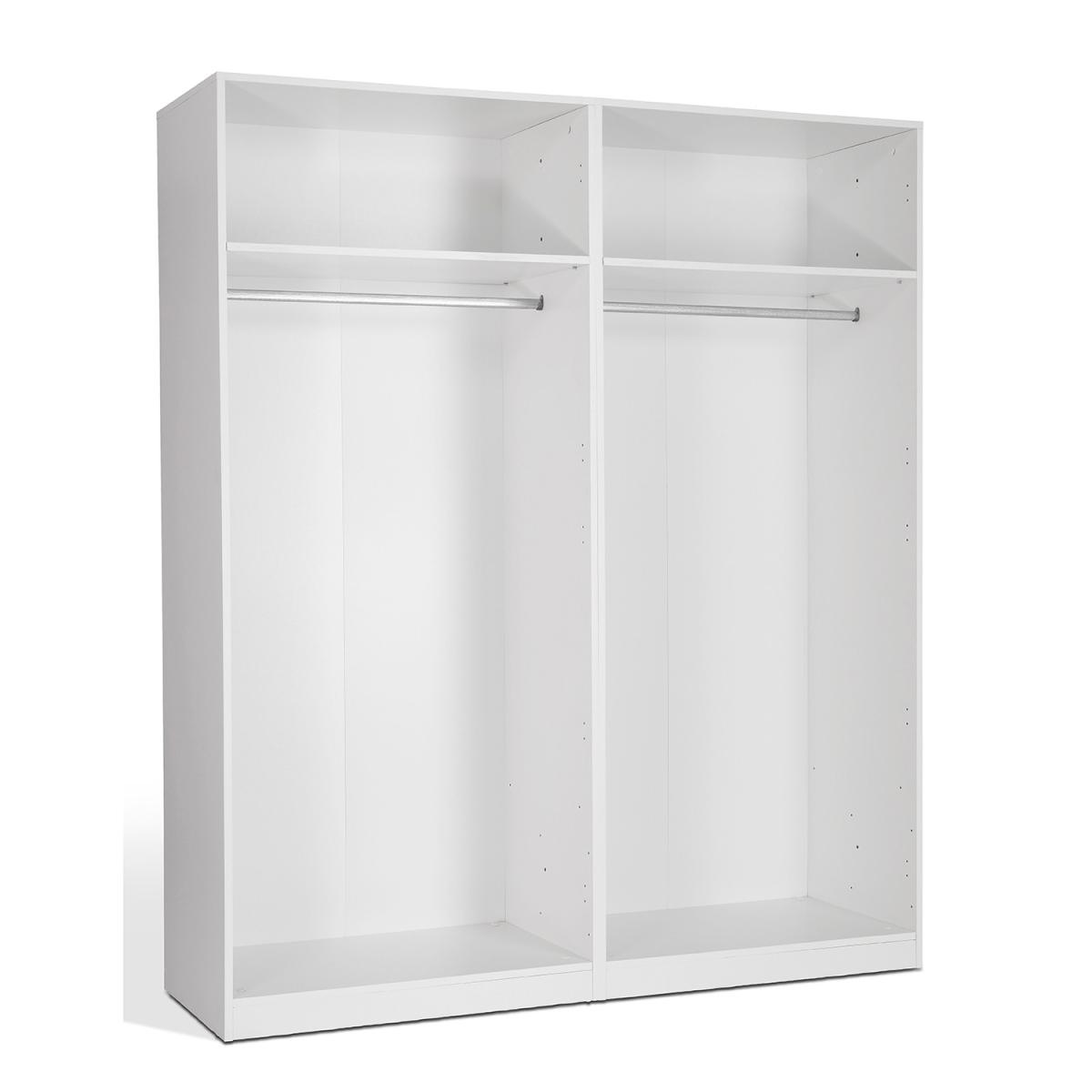 Ashburton 4 Door Wardrobe with Mirror - White / Gloss Mocha – image 2
