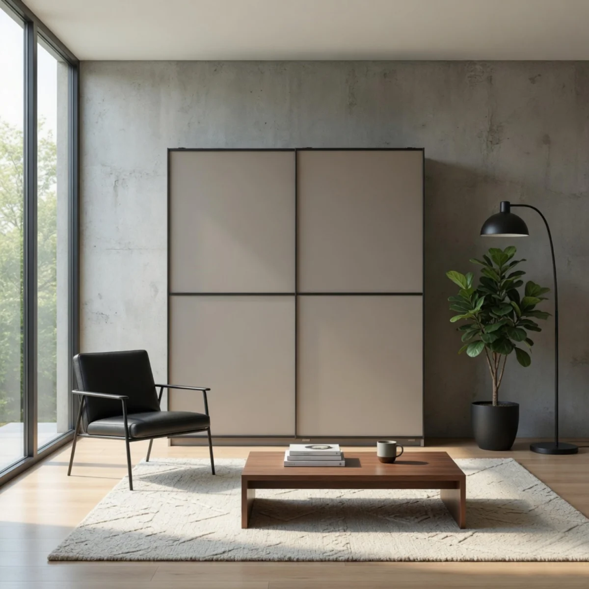 Ulm 135cm Grey Sliding Door Wardrobe - Grey – image 4