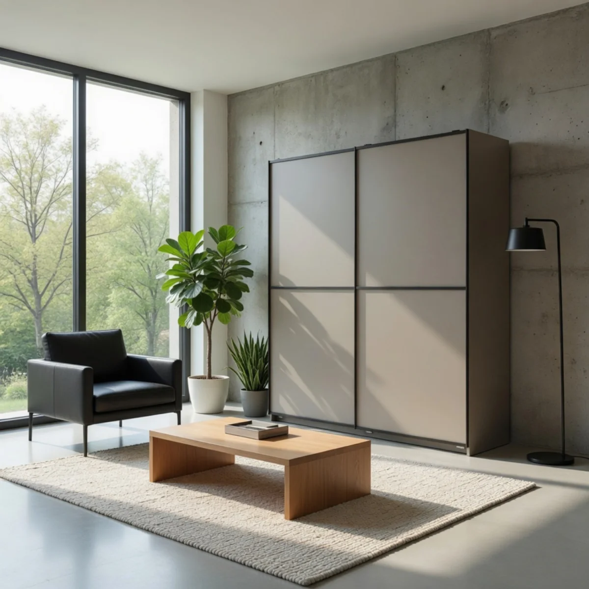 Ulm 135cm Grey Sliding Door Wardrobe - Grey – image 5