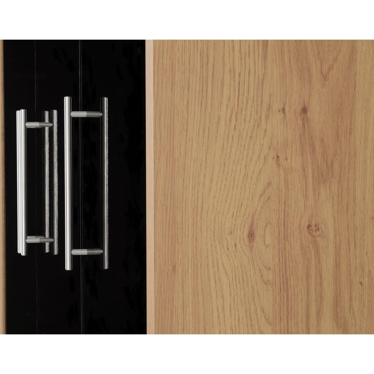 Seville 3 Door 2 Drawer Wardrobe - Black – image 6