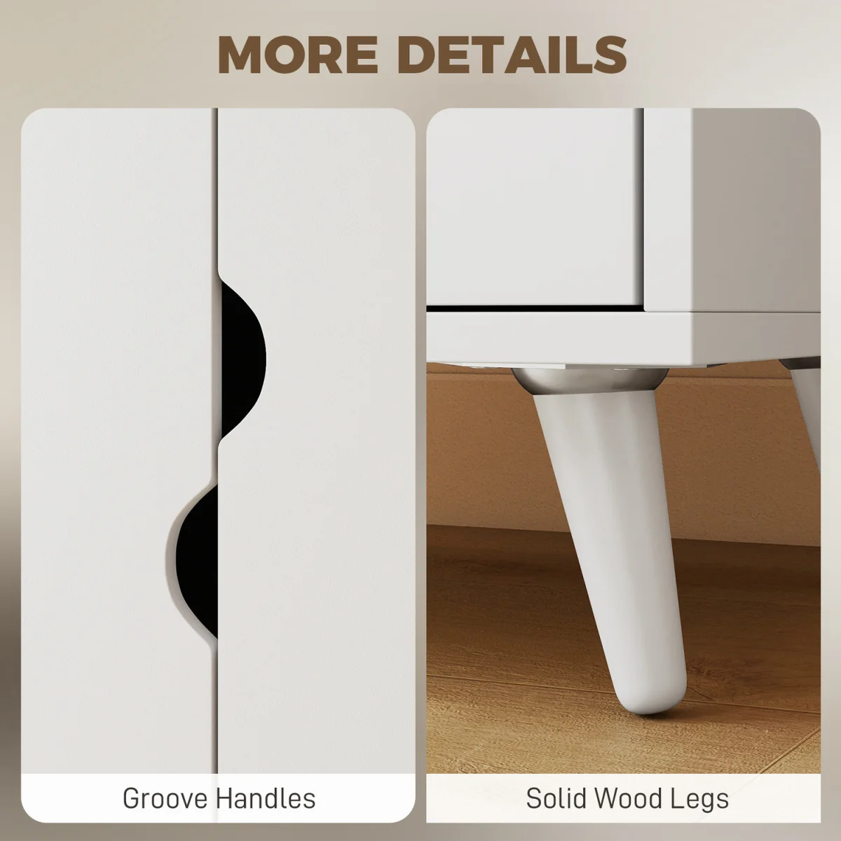 HOMCOM 2 Door Clothes Wardrobe - White – image 5