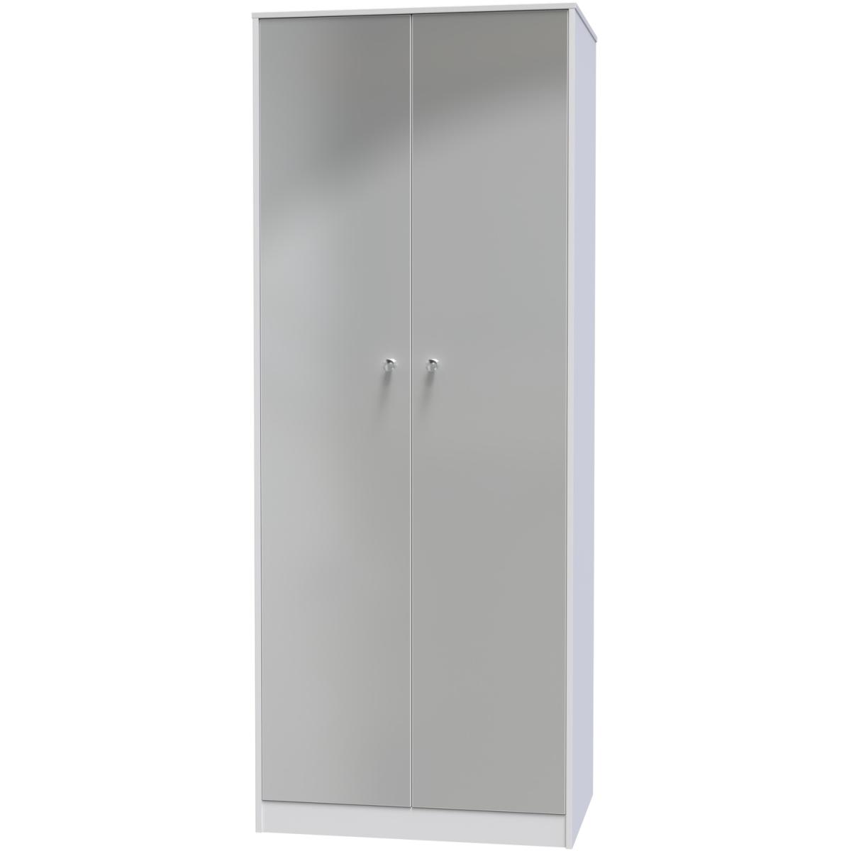 Padstow Ready Assembled Tall Plain Wardrobe - Uniform Gloss & White – image 3