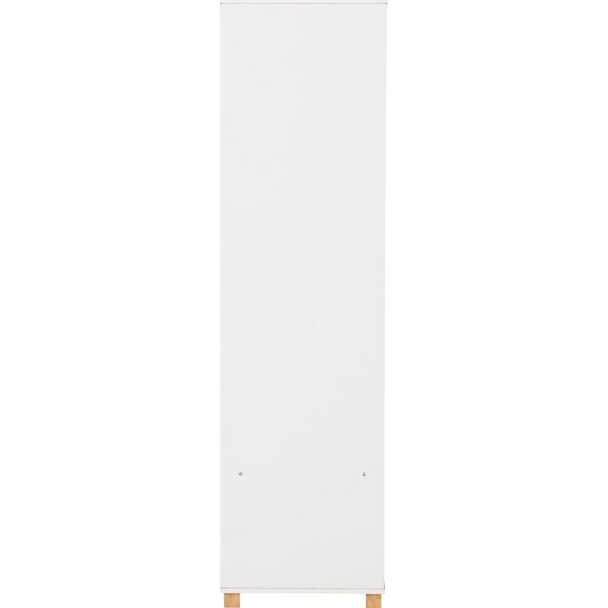Brooklyn 3 Door 2 Drawer Wardrobe - White, Oak Effect and Grey – image 5