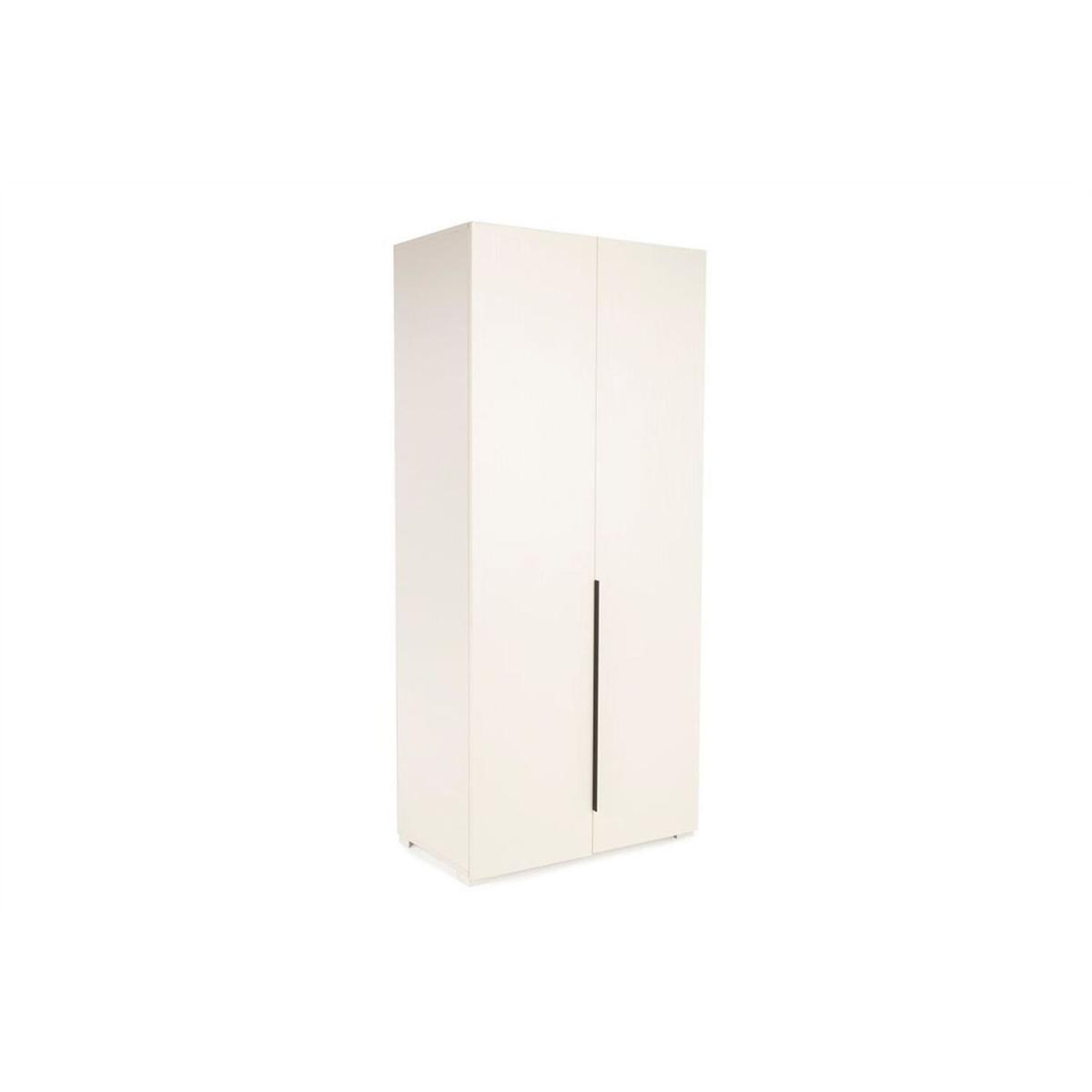 Luke 2 Door Wardrobe - White – image 4