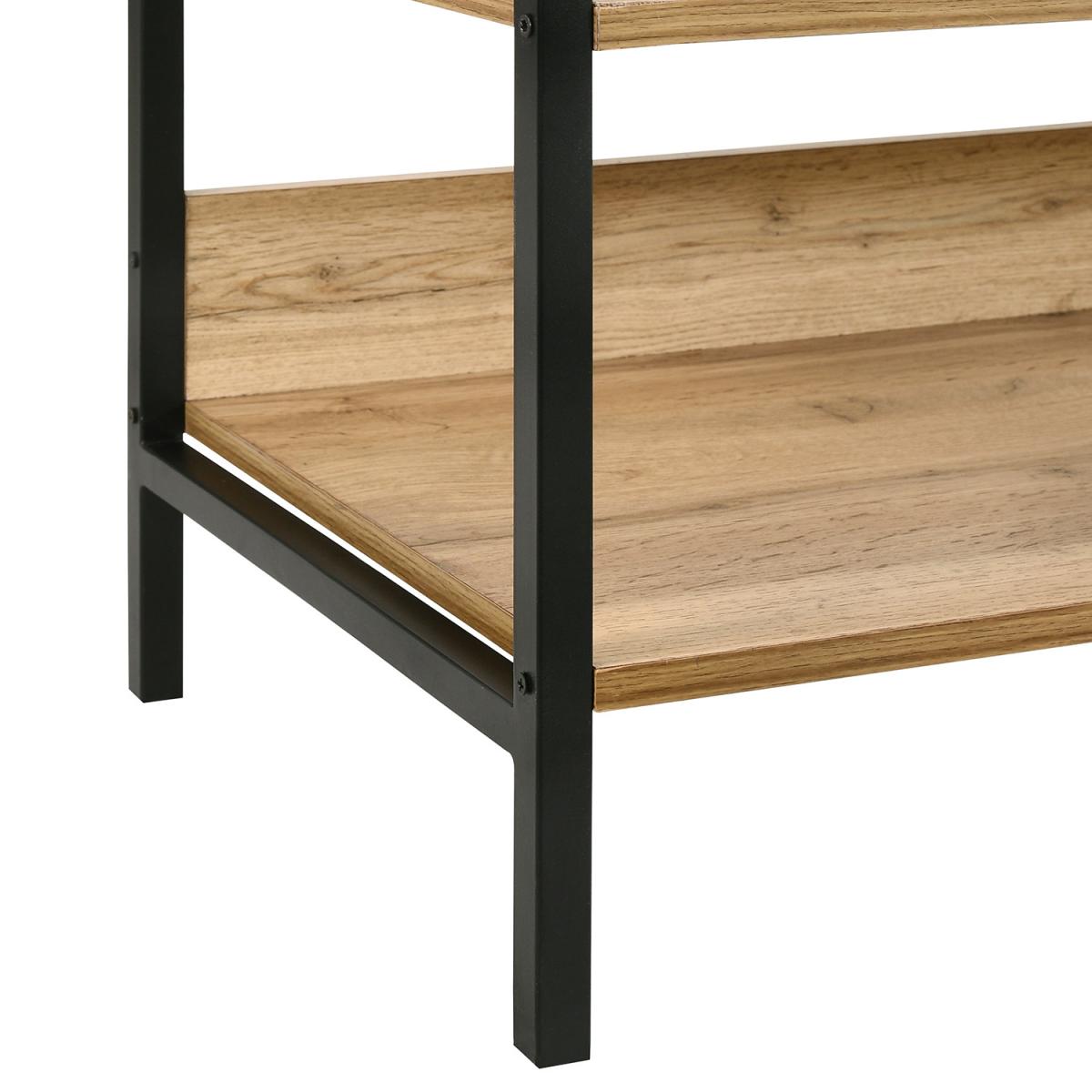 Zahra Open Wardrobe with Four Shelves - Black / 83.8cm – image 13