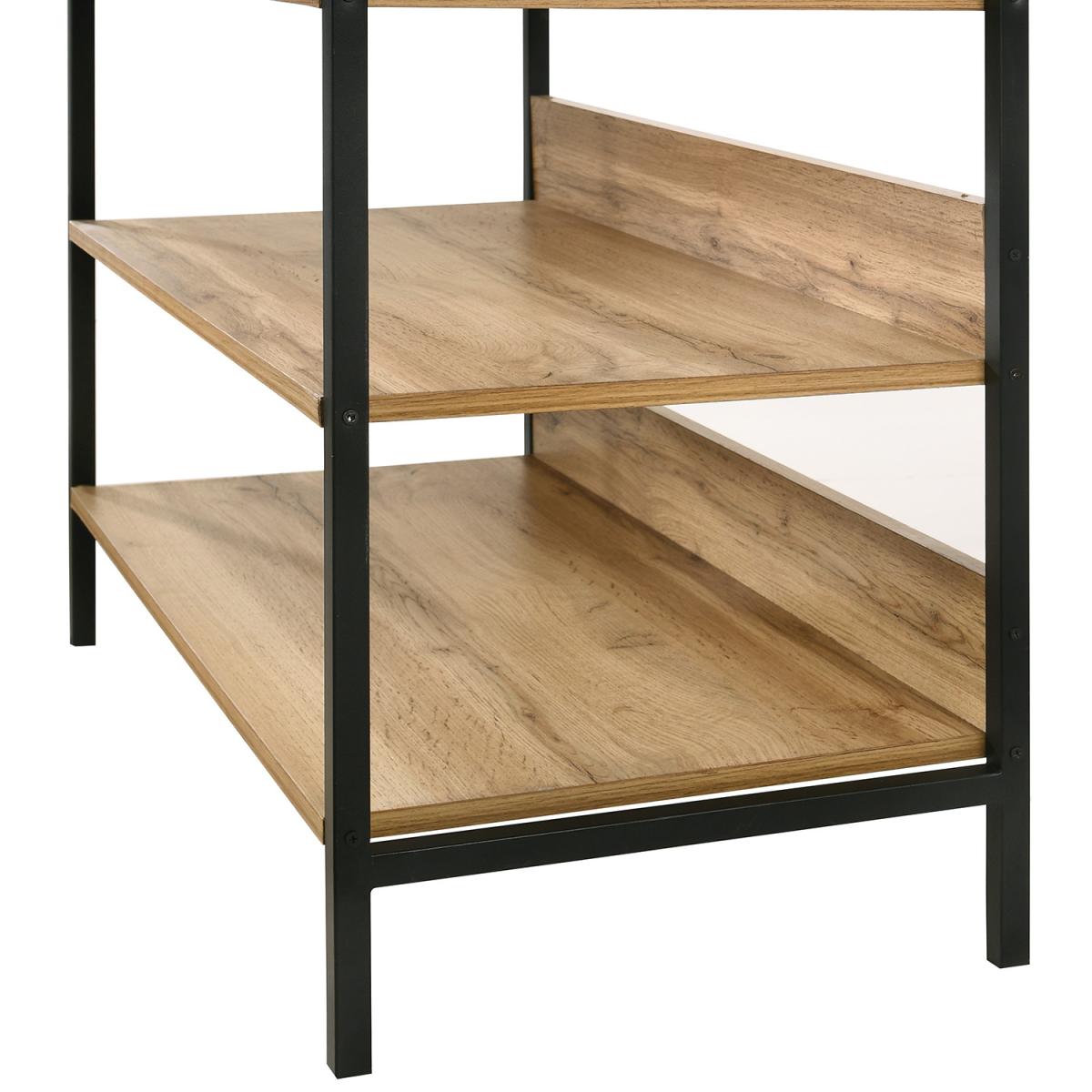 Zahra Open Wardrobe with Four Shelves - Black / 83.8cm – image 14