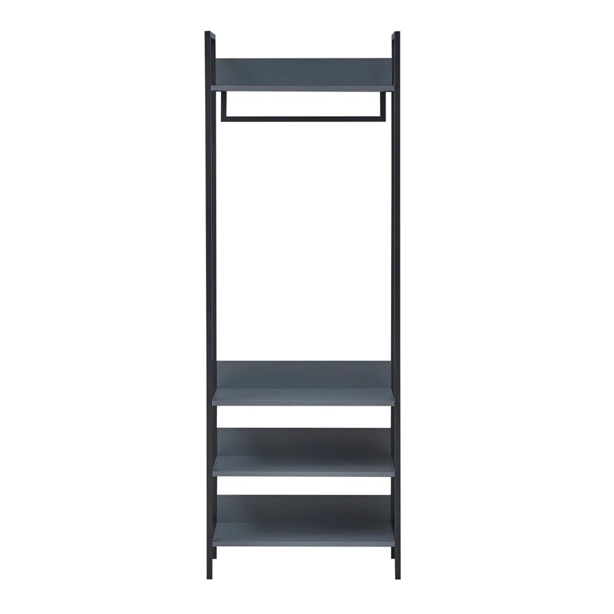 Zahra Open Wardrobe with Four Shelves - Black / 83.8cm – image 28