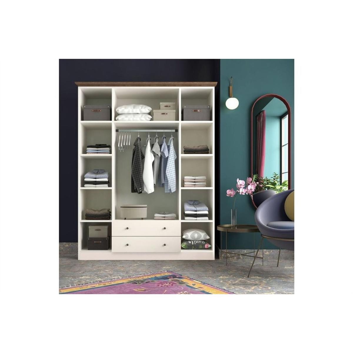 Klistra 4 Doors and 2 Drawers Wardrobe - White – image 3
