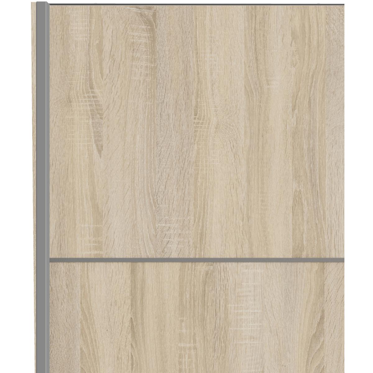 Valentino Sliding Wardrobe with 5 Shelves - Oak – image 6