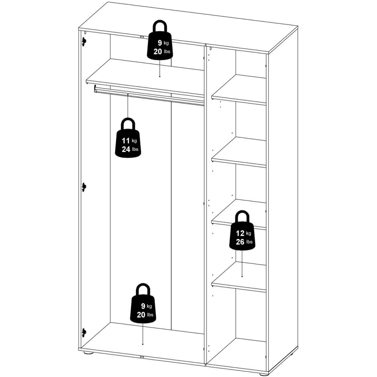 Pepe Wardrobe with 3 Doors - Black – image 9