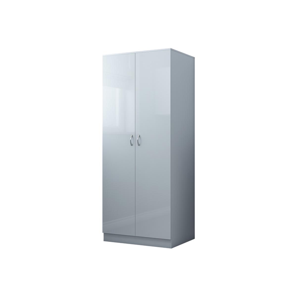 Chiswick 2 Door Wardrobe Gloss - Gloss Grey