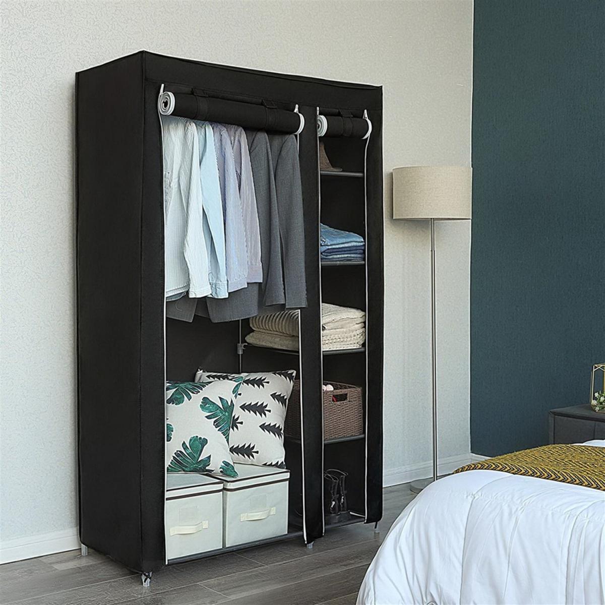 Freestanding Foldable Wardrobe - Black / 5 Layer – image 11