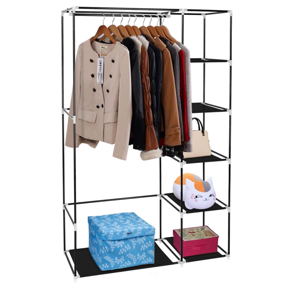 Freestanding Foldable Wardrobe - Black / 5 Layer – image 12