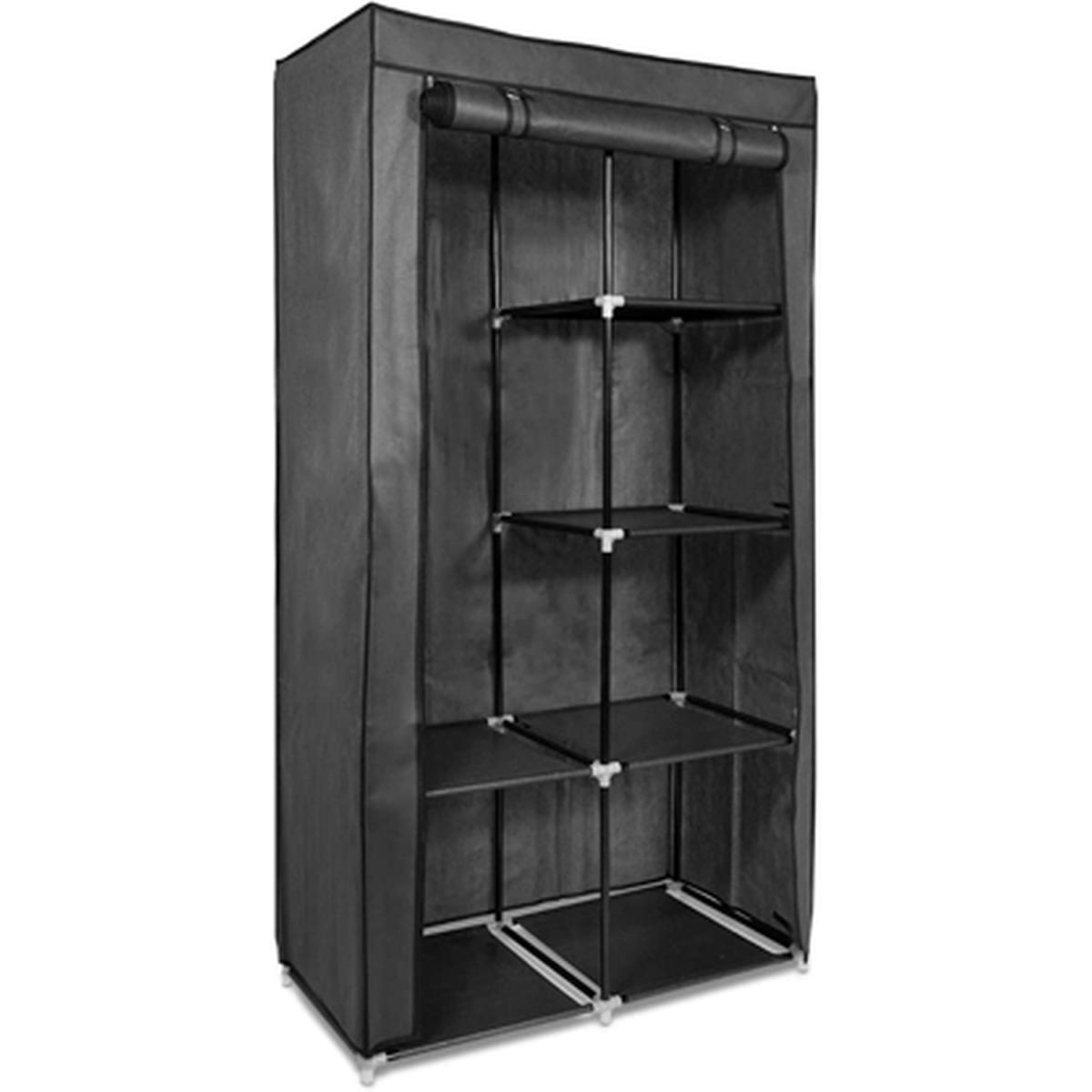 Freestanding Foldable Wardrobe - Black / 5 Layer – image 3