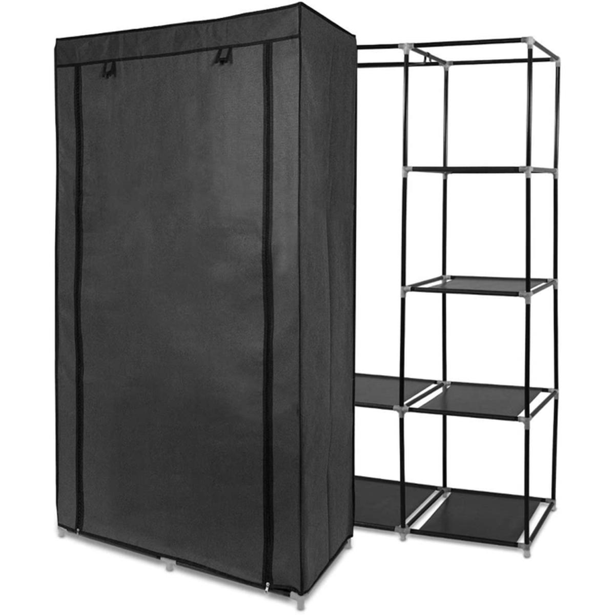 Freestanding Foldable Wardrobe - Black / 5 Layer – image 5