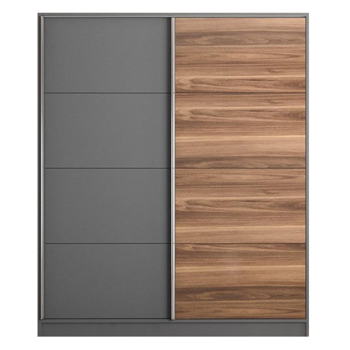 MILANO Sliding Door Wardrobe Walnut, Anthracite - Red – image 2