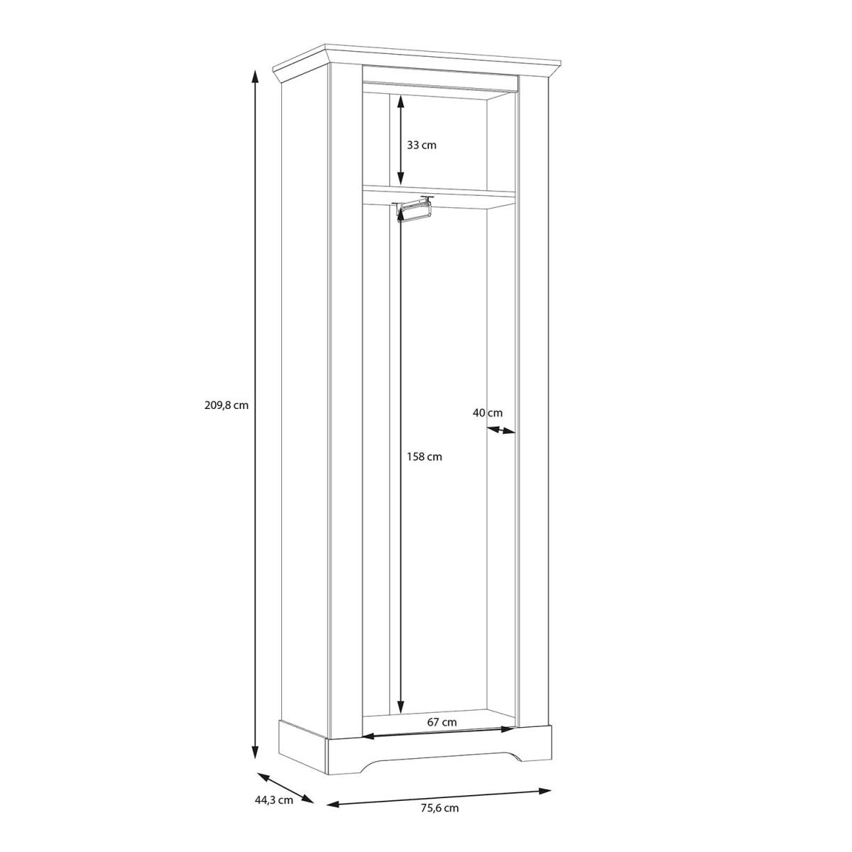 Illopa Hallway Wardrobe - Snowy Oak – image 8